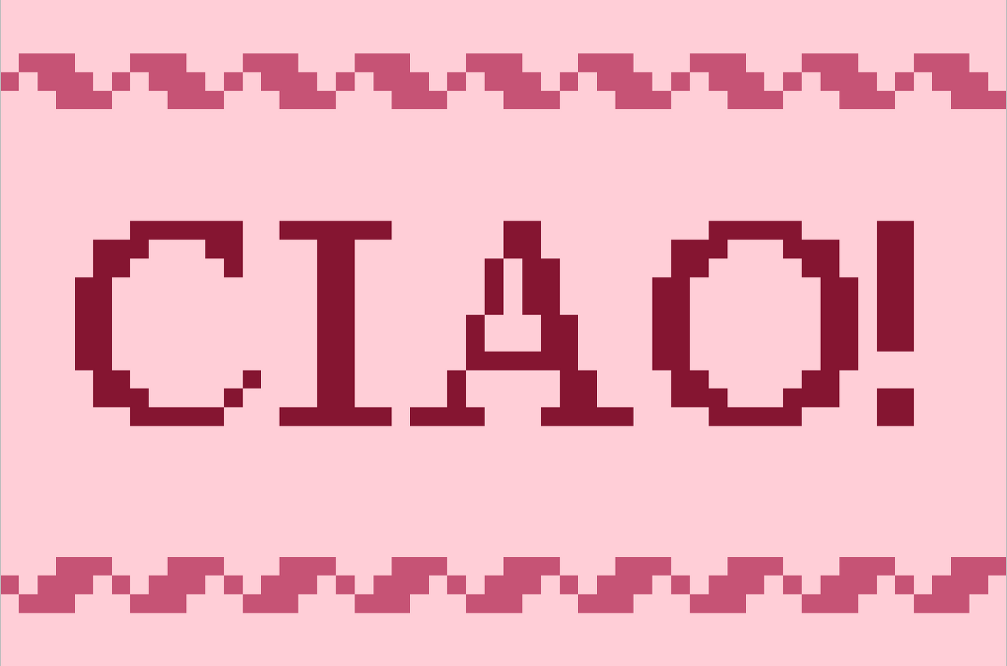 CIAO! Luggage Tag- Pink