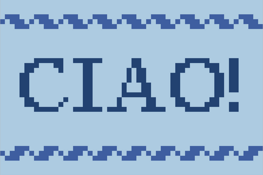 CIAO! Luggage Tag- Blue